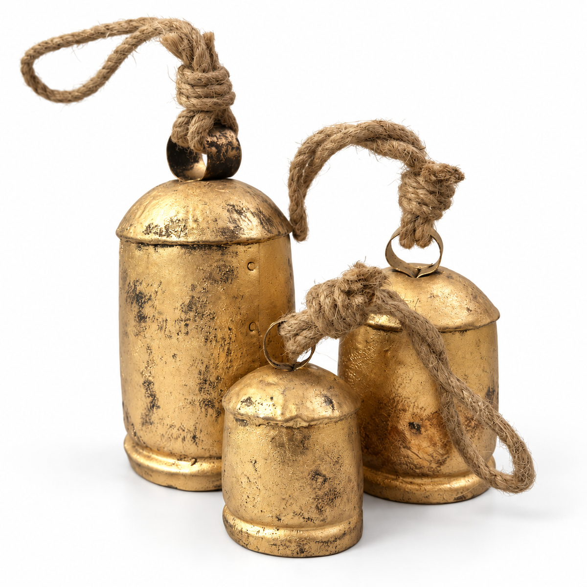 Handmade Rustic Cow Bells — Set of 3
