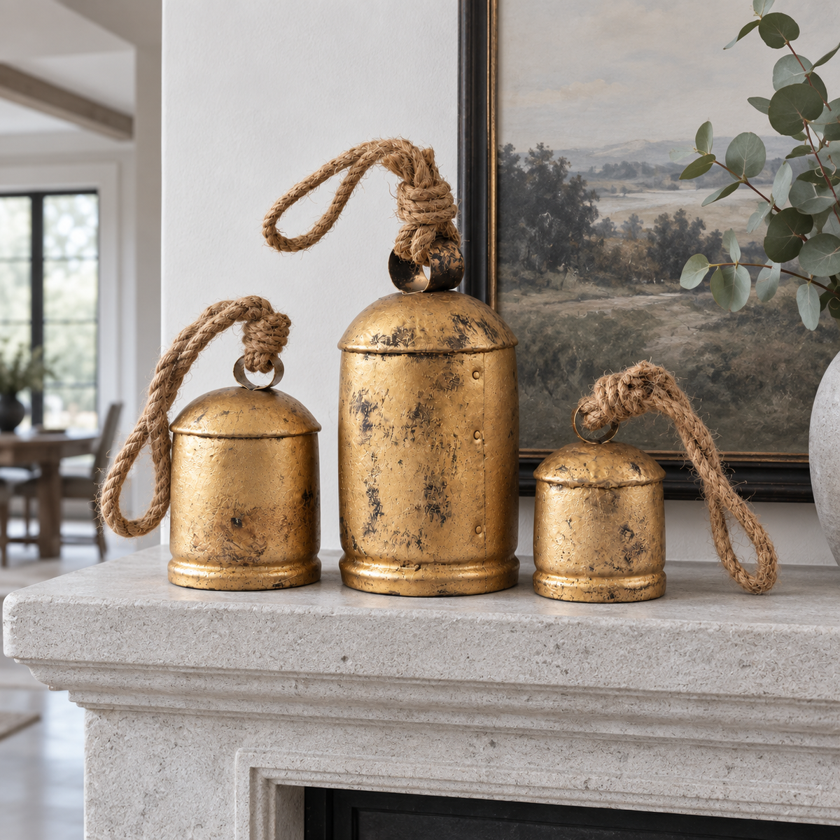 Handmade Rustic Cow Bells — Set of 3
