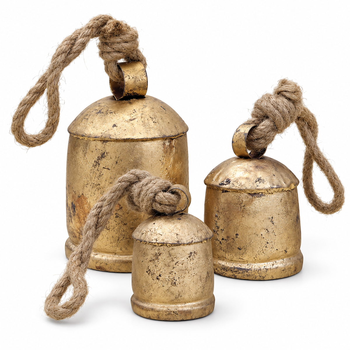 Handmade Rustic Cow Bells — Set of 3